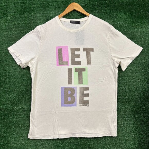 The Beatles “Let It Be” white T-shirt, size Large - Picture 1 of 4